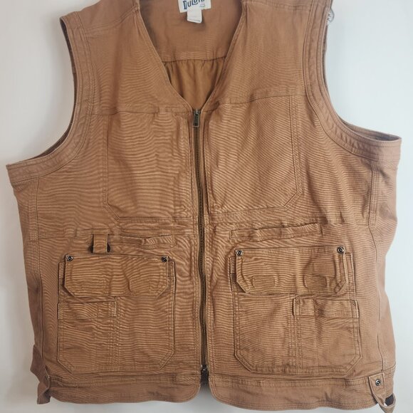 Duluth Trading Co. DuluthFlex Fire Hose Ultimate Work Vest 2XL | Brown Canvas - Picture 1 of 8